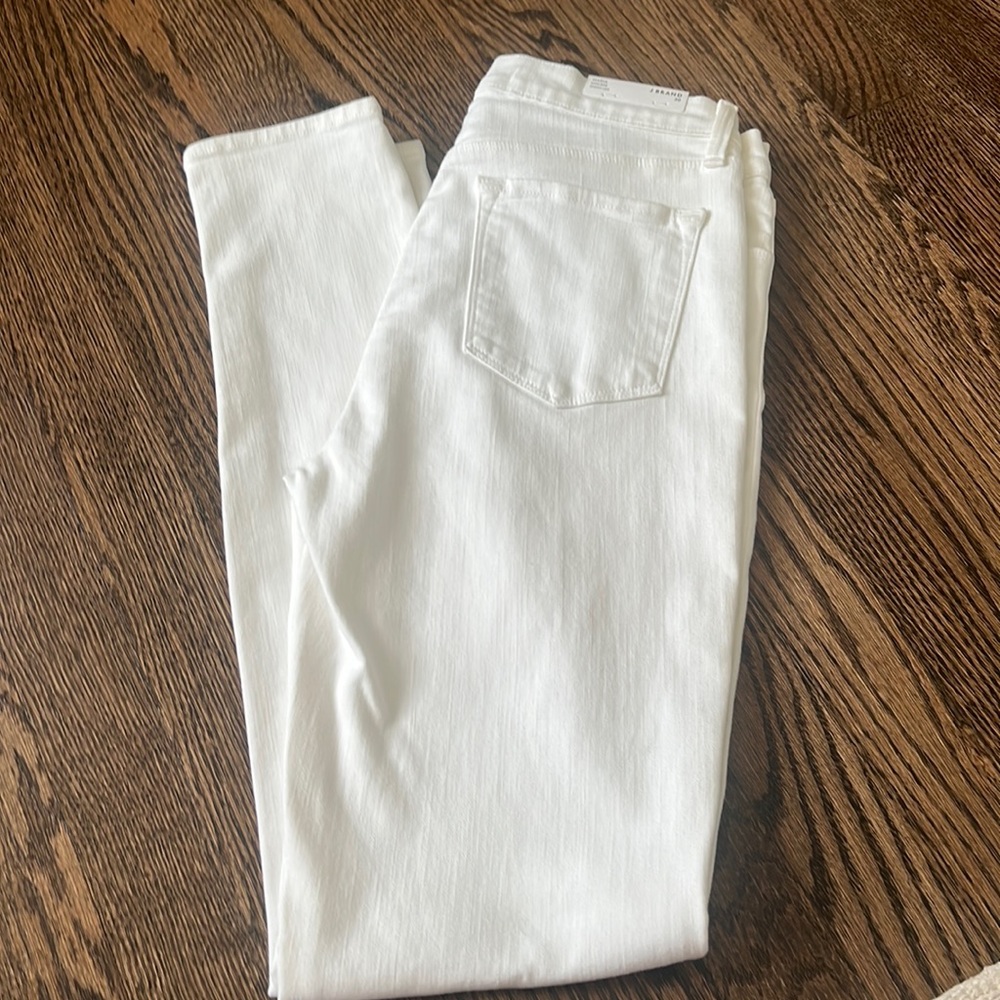 Brand New White JBrand Maria High-Rise Skinny Leg Jeans